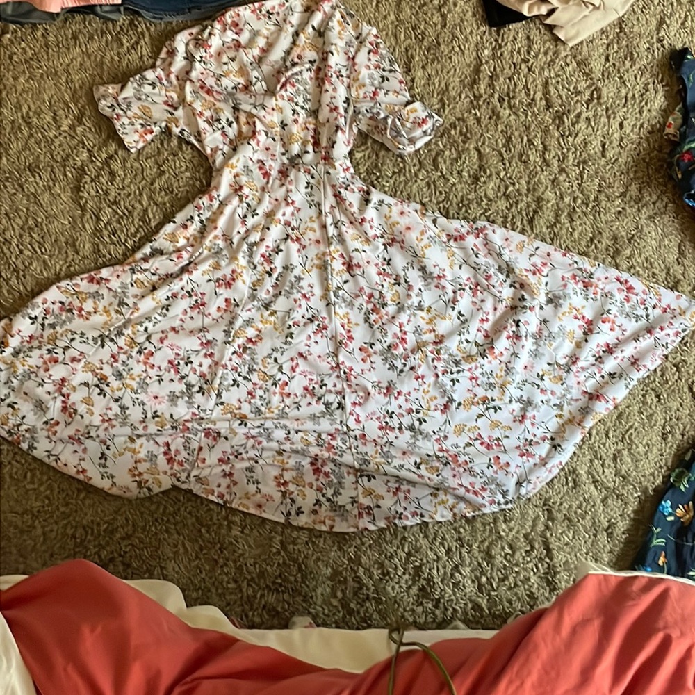 Floral white dress